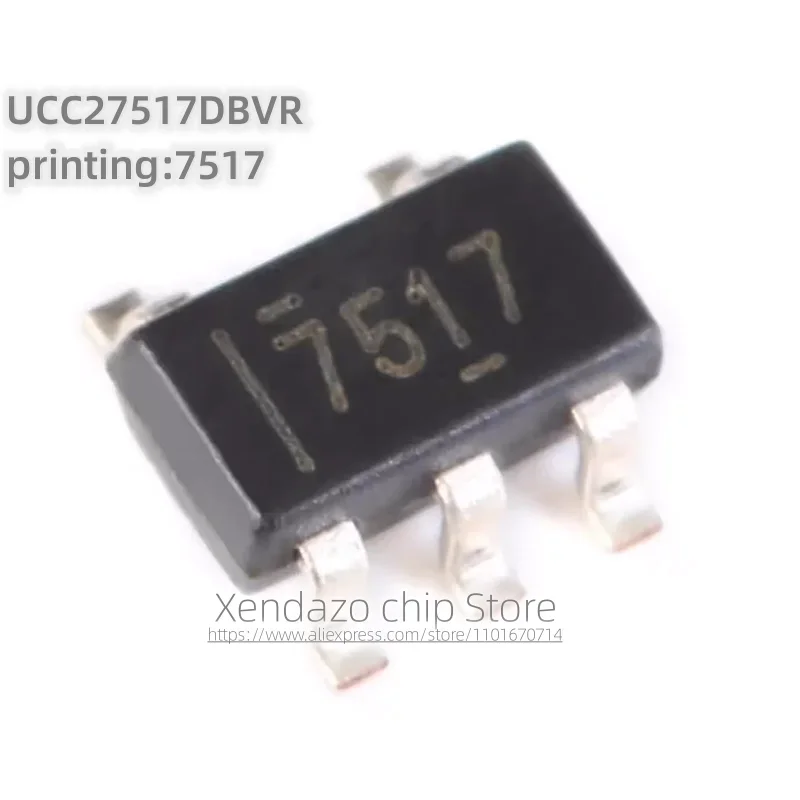 10pcs/lot UCC27517DBVR printing 7517 SOT23-5 package Original genuine Single channel high-speed low side gate driver chip