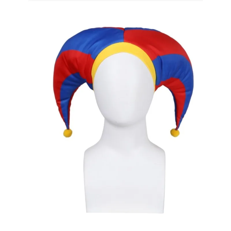 Pomni Circus Jester Cap Adult Kids Cosplay Hat Amazing Digital Circus Cartoon Character Headwear Halloween Party Props Accessory 3
