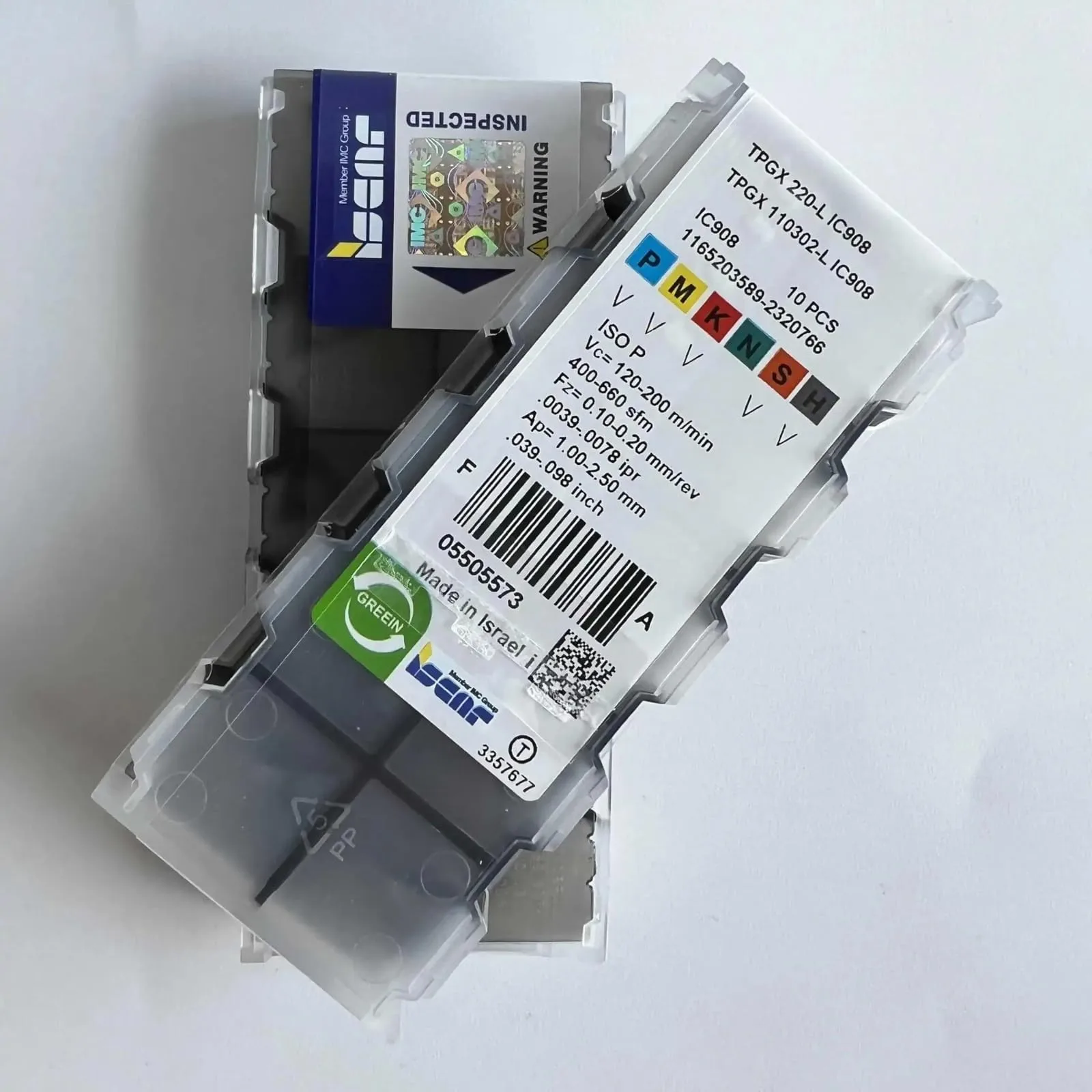 

TPGX110302-L IC908 /Industrial indexable Carbide Inserts 10 PCS