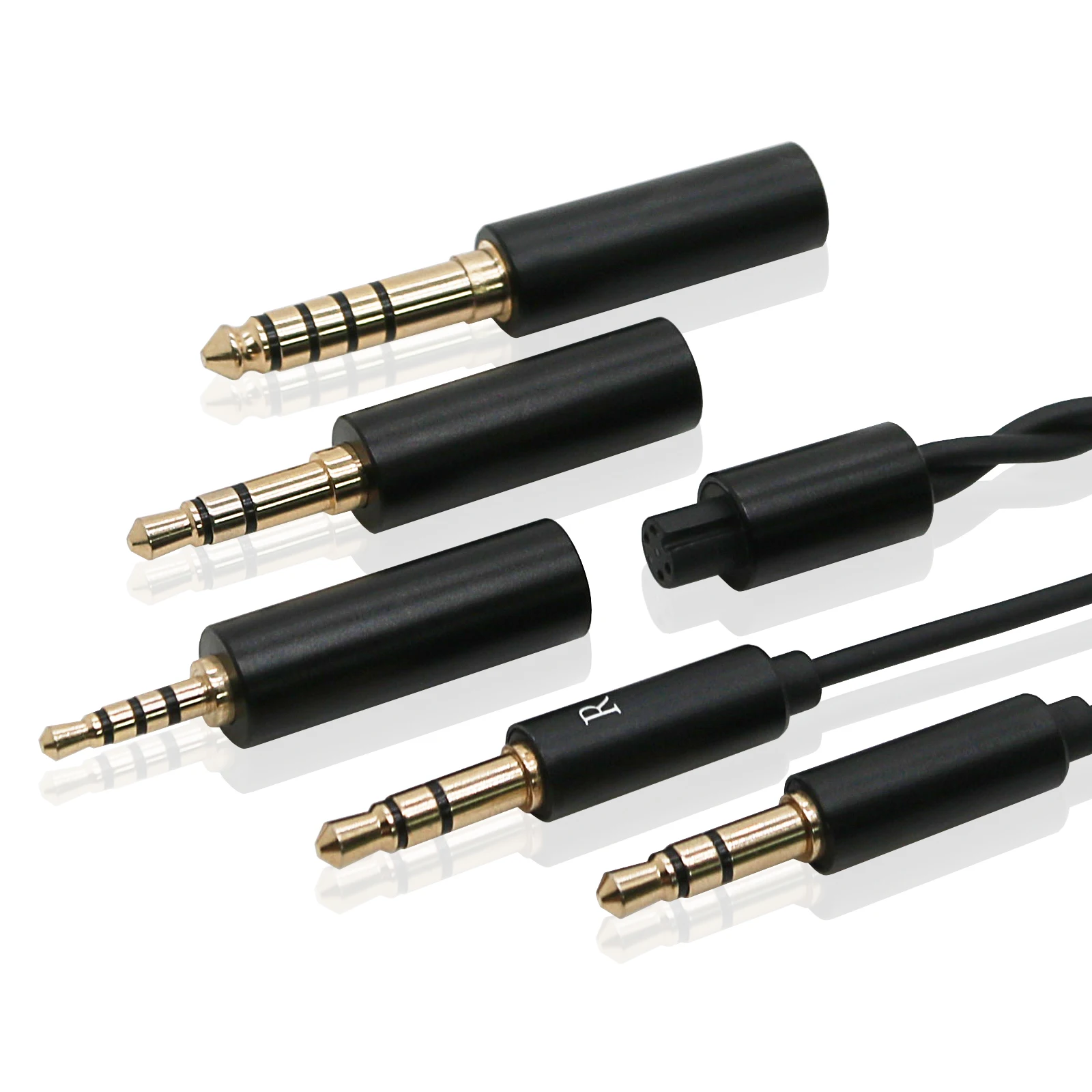 2-Strands 18 Cores OFC Headphone Cables 3.5/2.5/4.4mm Balanced Plug to Dual 3.5MM  Audio Cables Fits Hifiman HE400SE HE6SE HE-R9