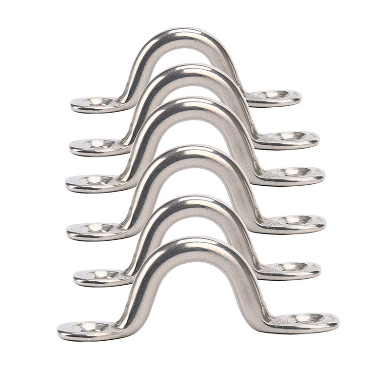 Pack Of 24 Stainless Steel Bimini Boat Top Pad Eye , Eye Straps, Tie Down, Kayak Deck Loops, Tie Down Anchor Point