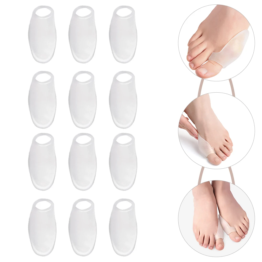 

6 Pairs Separators Foot Care Tools Silicone Big Toe Bunion Protectors Toe Spacers Ergonomic Soft Comfortable Anti