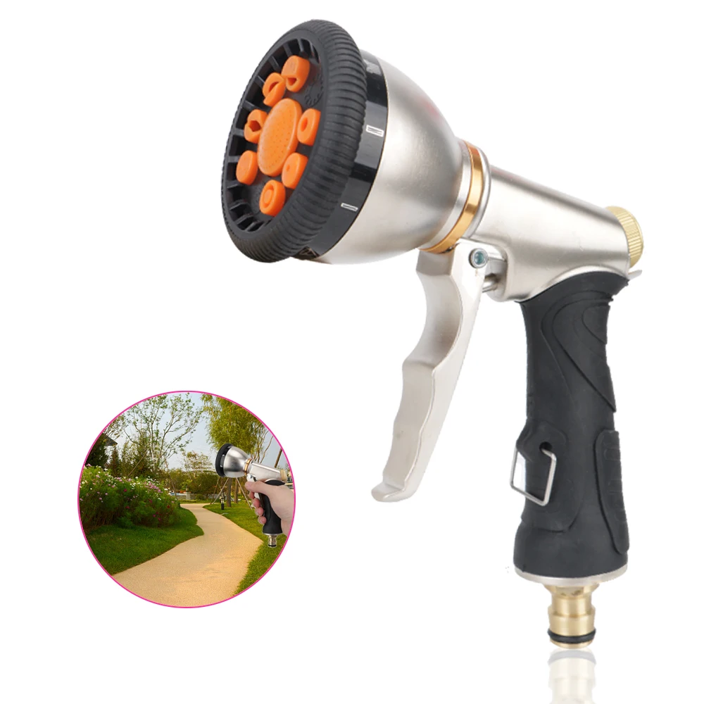 High-Pressure Garden Watering Sprinkle Variable Flow Controls Irrigation Tool Adjustable Car Washer Rotary Water Spray Gun