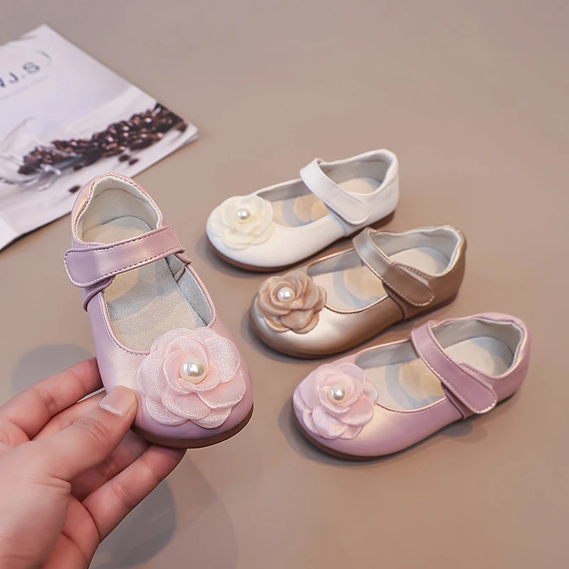 

Детские туфли Мэри Джейн с цветочным принтом для девочек: элегантные повседневные кожаные туфли на липучке для вечеринок, свадеб и школы