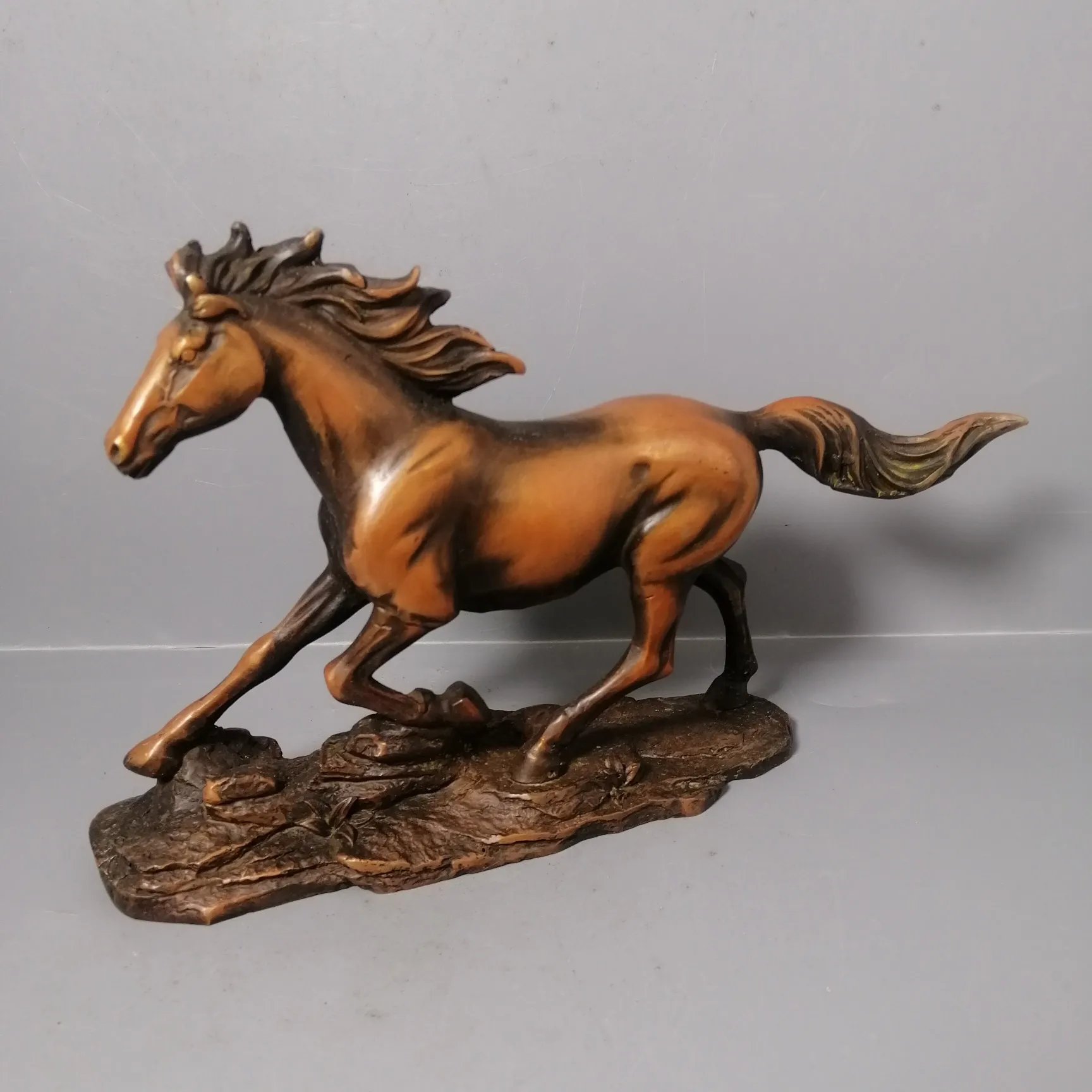 

China red bronze horse to success statue Modern art whole brass sculpture Home living room office decoration statue