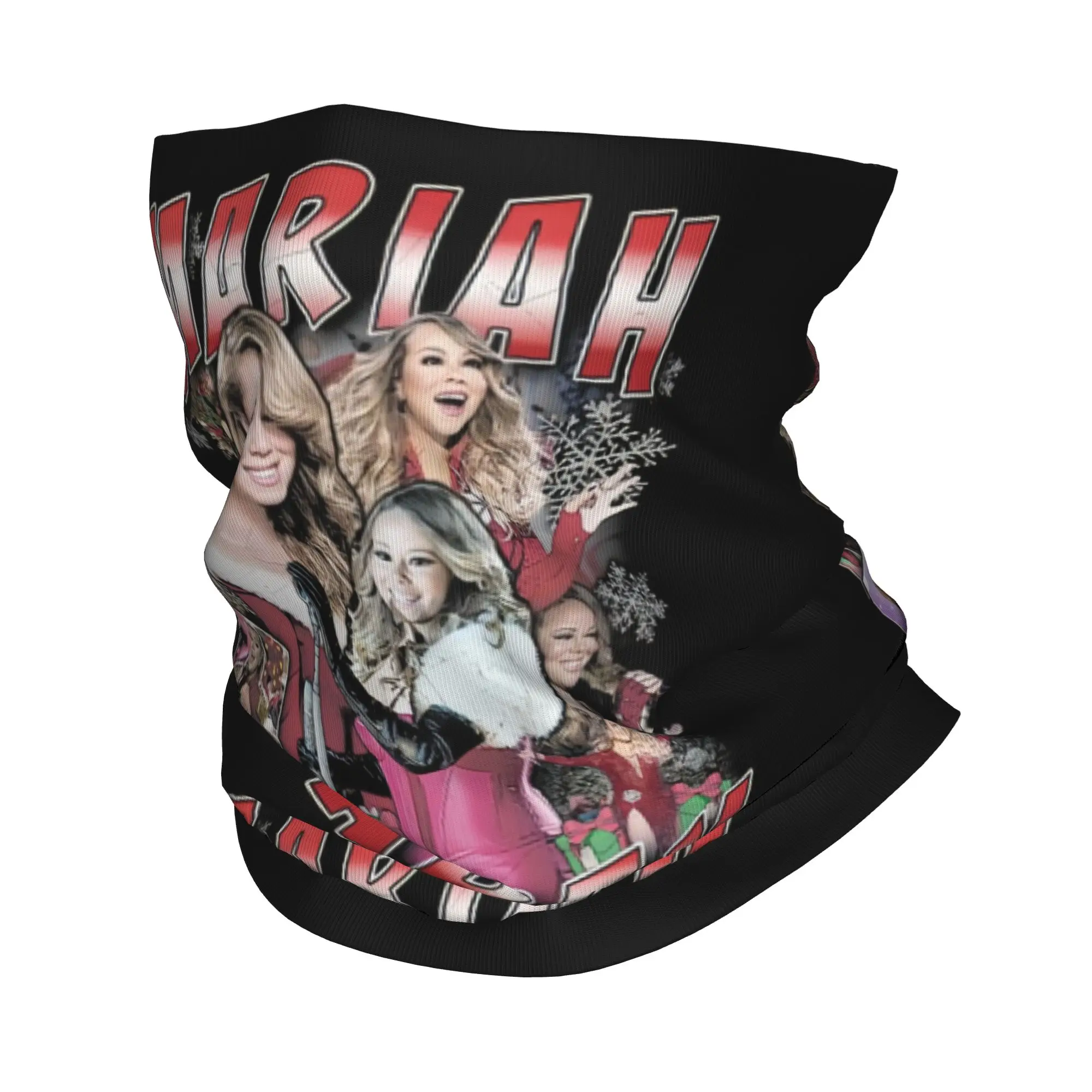 Custom Mariahs Careys American Singer  Neck Gaiter Men Women Windproof Winter  Bandana Scarf for Ski