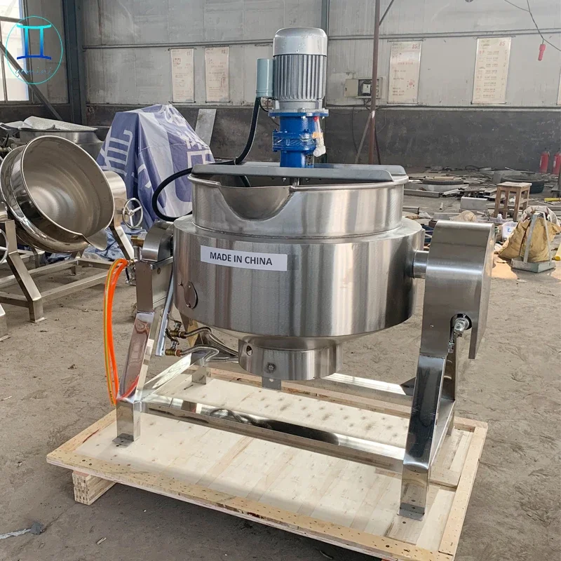 Large Capacity Biryani Cooking Pot Automatic Vegetable Cooking Mixer Industrial Meat cooking kettle 1000l With Factory Price