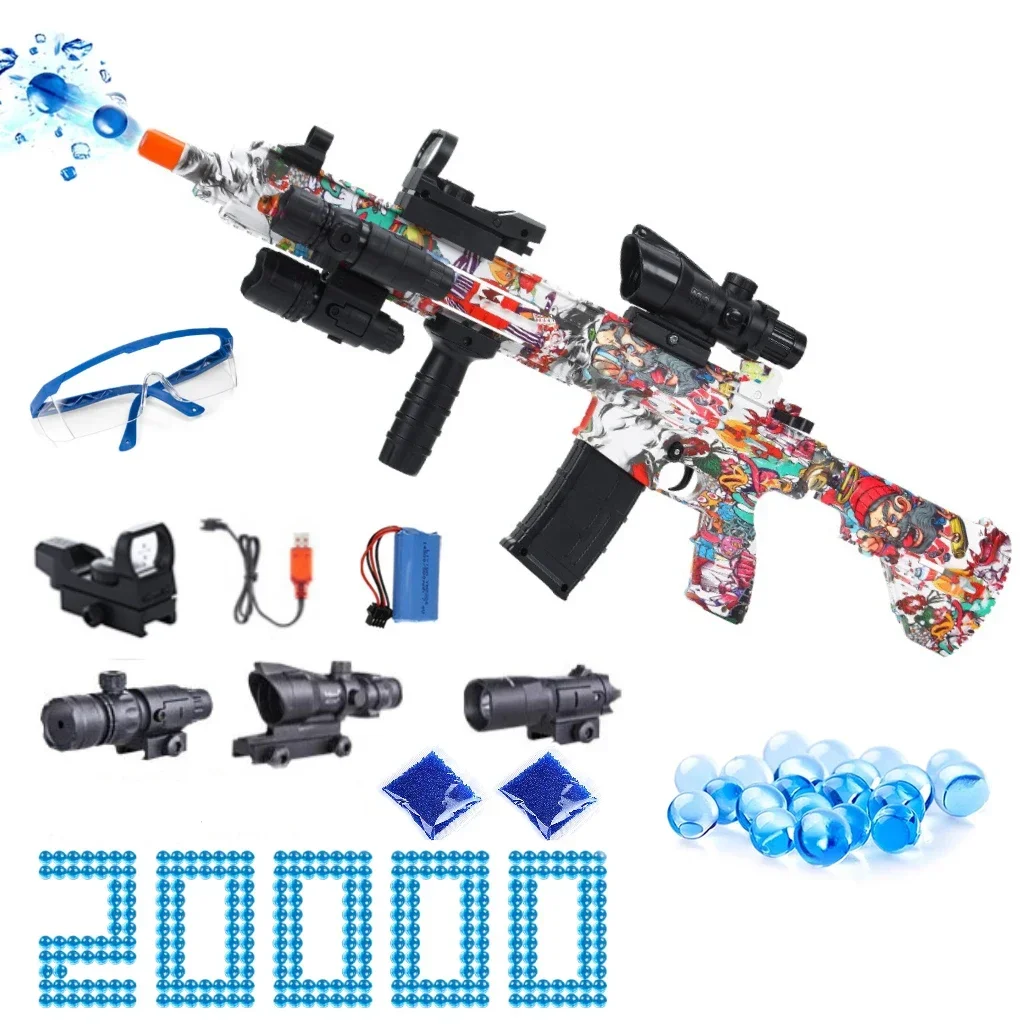 2024 New Electric M416 Water Ball Bead Gun Toy Shooter fucile arma CS Fighting Outdoor Game softair per bambini regalo per adulti