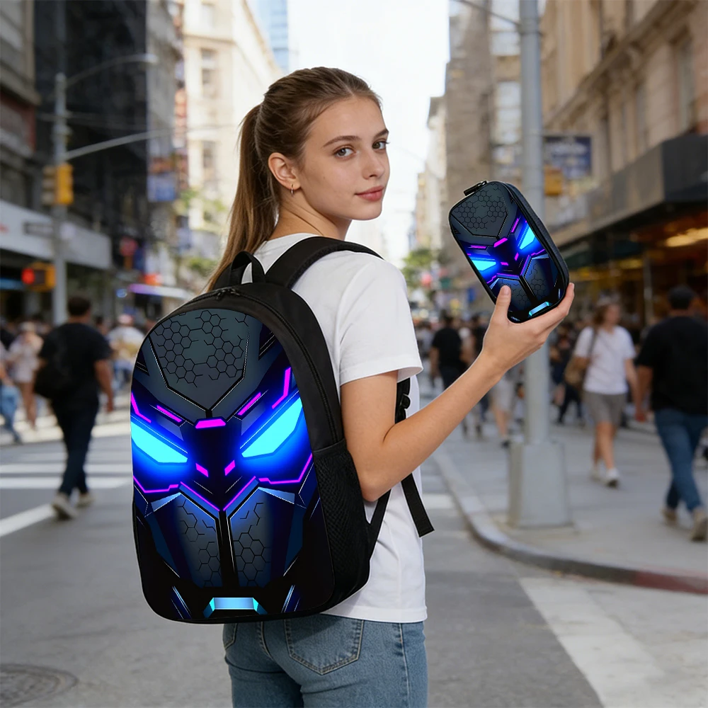 Robot pattern backpack all bundle styles