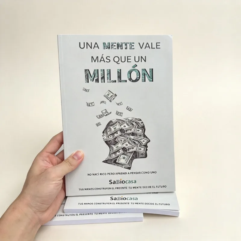 Spanish Book One Mind Is Worth More Than A Million, Wealth Mindset Self Help Finance Paperback for Adult Entrepreneurs
