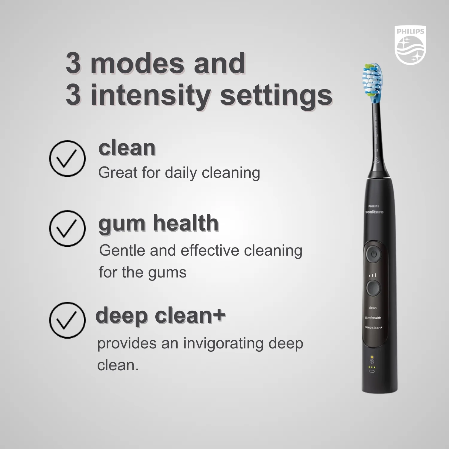 Philips sonicare Fogkefe expertclean 7300 HX9610, Összetartozó brushing készített cuved, 3 modes, 3 intensities