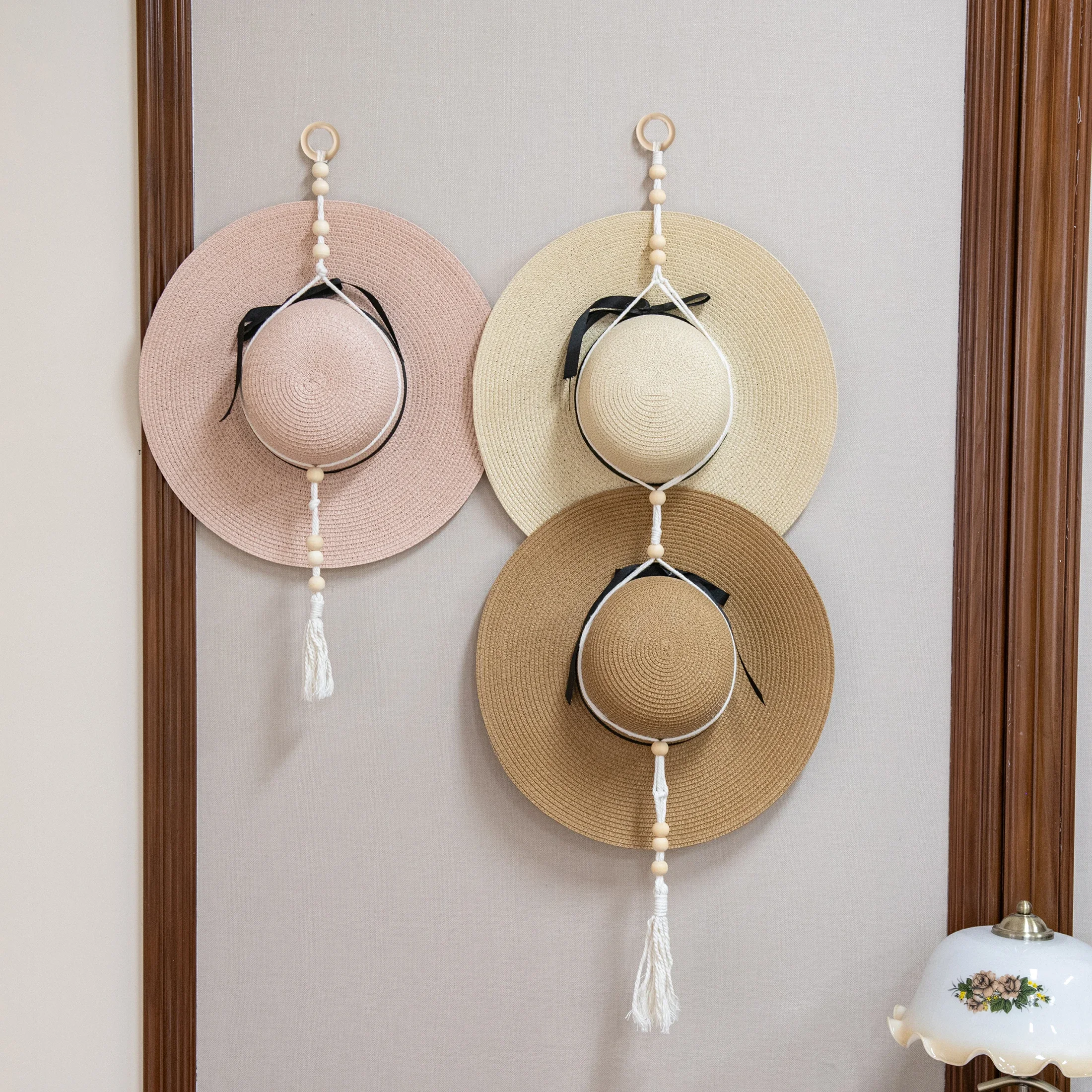 1pc-Seil Stil Wand Hut halterung, Hut Organizer für Wand dekoration, breite Krempe Hut Dekoration Hut halterung