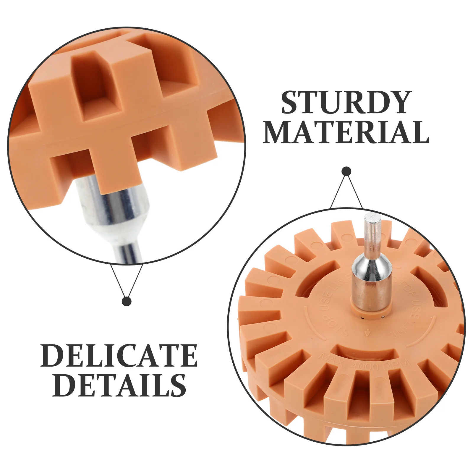2 قطعة عجلة ممحاة مطاطية مزيل ملصق مائي مسنن الحفر مرفق سيارة لاصق أداة إزالة Rv دراجة نارية شريط فينيل #6