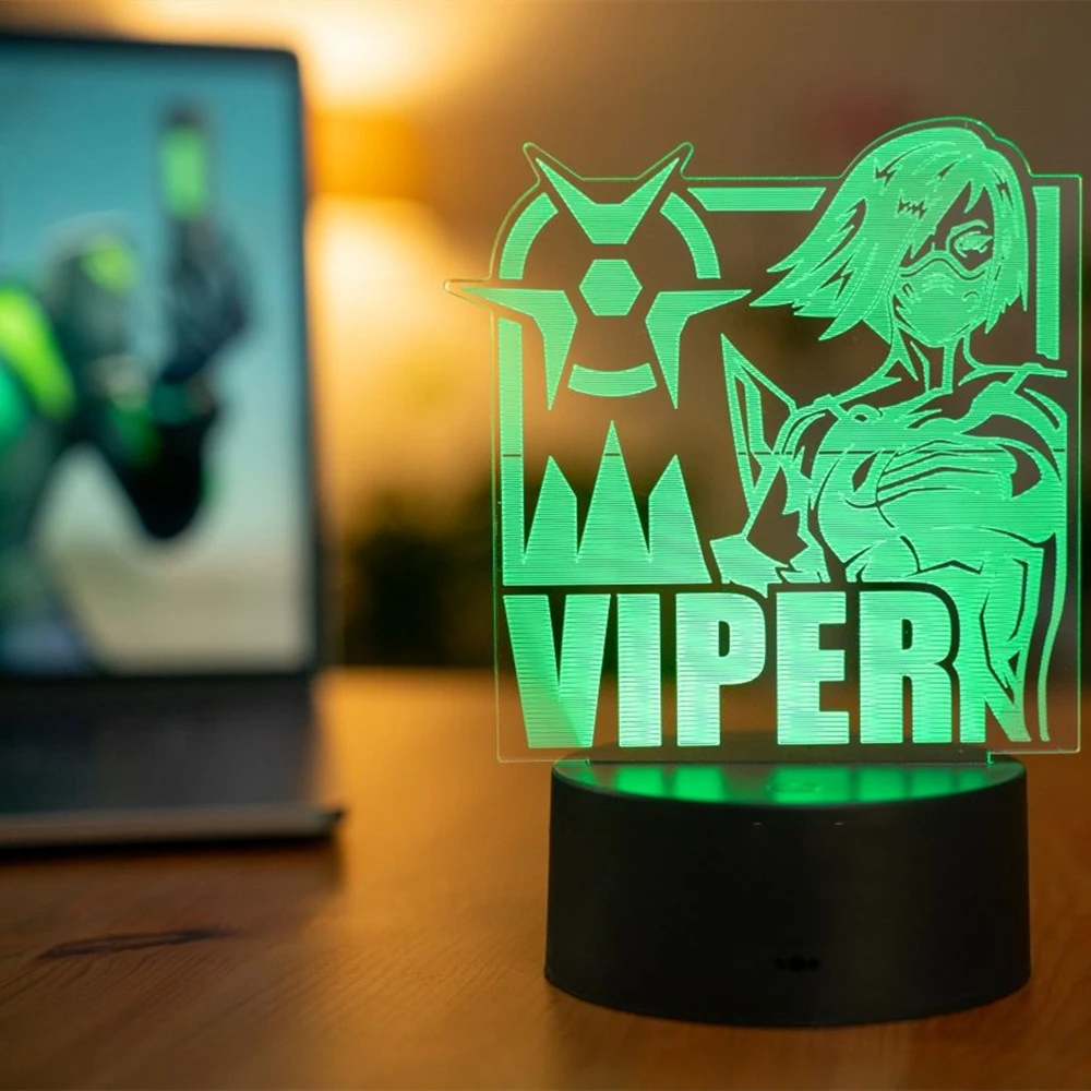 Hot Gaming Valorant Nightlight Killjoy Raze Viper Reyna Figure Colorful Table Lamp For Gamer Game Room Decoration Dropshipping