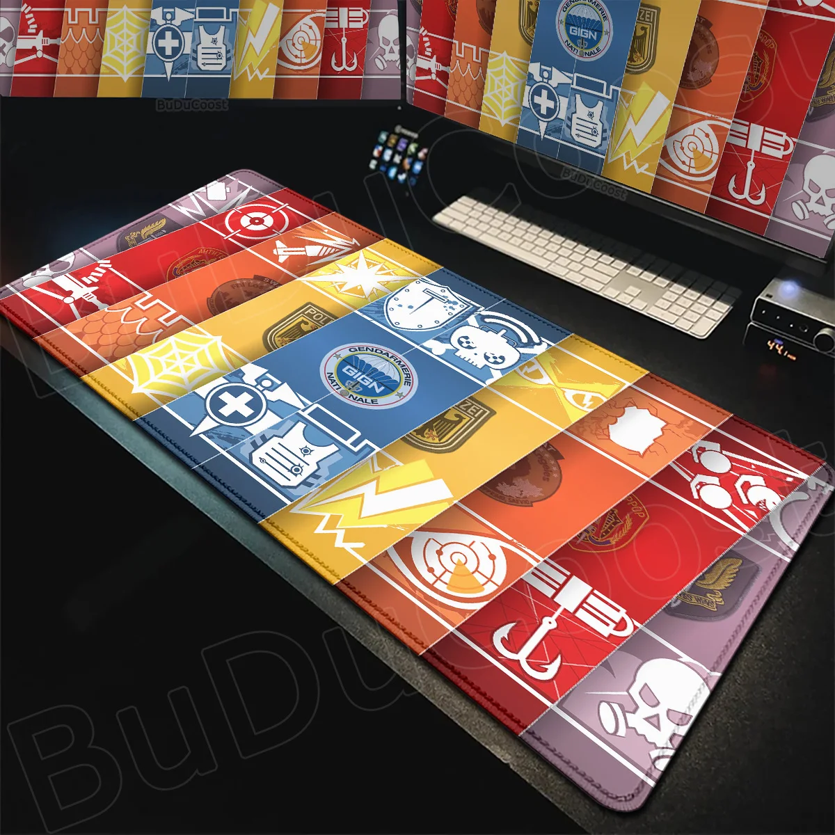 Game Tom C-Clancys Rainbow Six Notebook Mousepad PC Office Tabletop Locking Edge Decoration Mat 90x40cm FPS Shooting Play Carpet