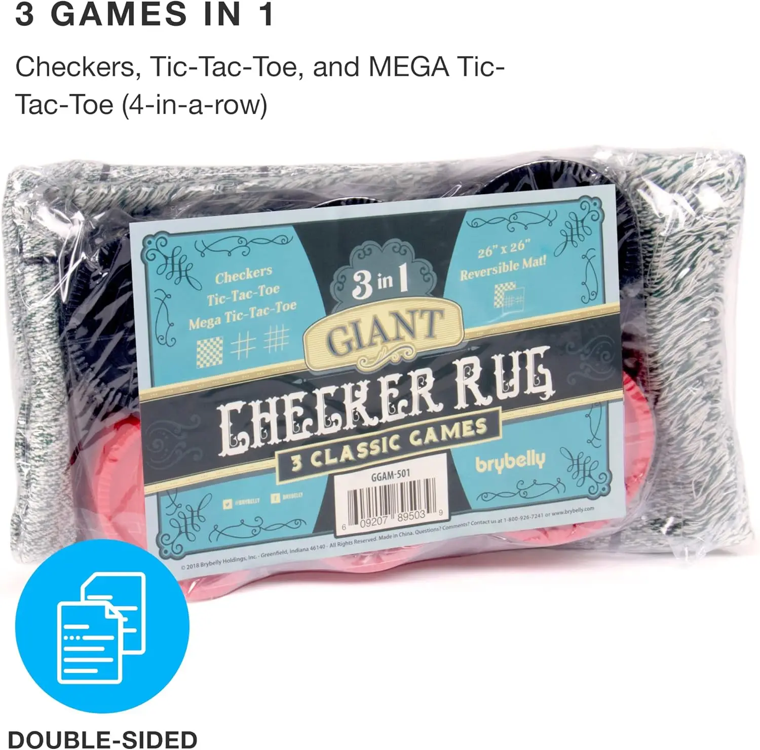 مجموعة الداما العملاقة - لعبة الداما 3 في 1 للاستخدام الداخلي/الخارجي للعائلة والأصدقاء