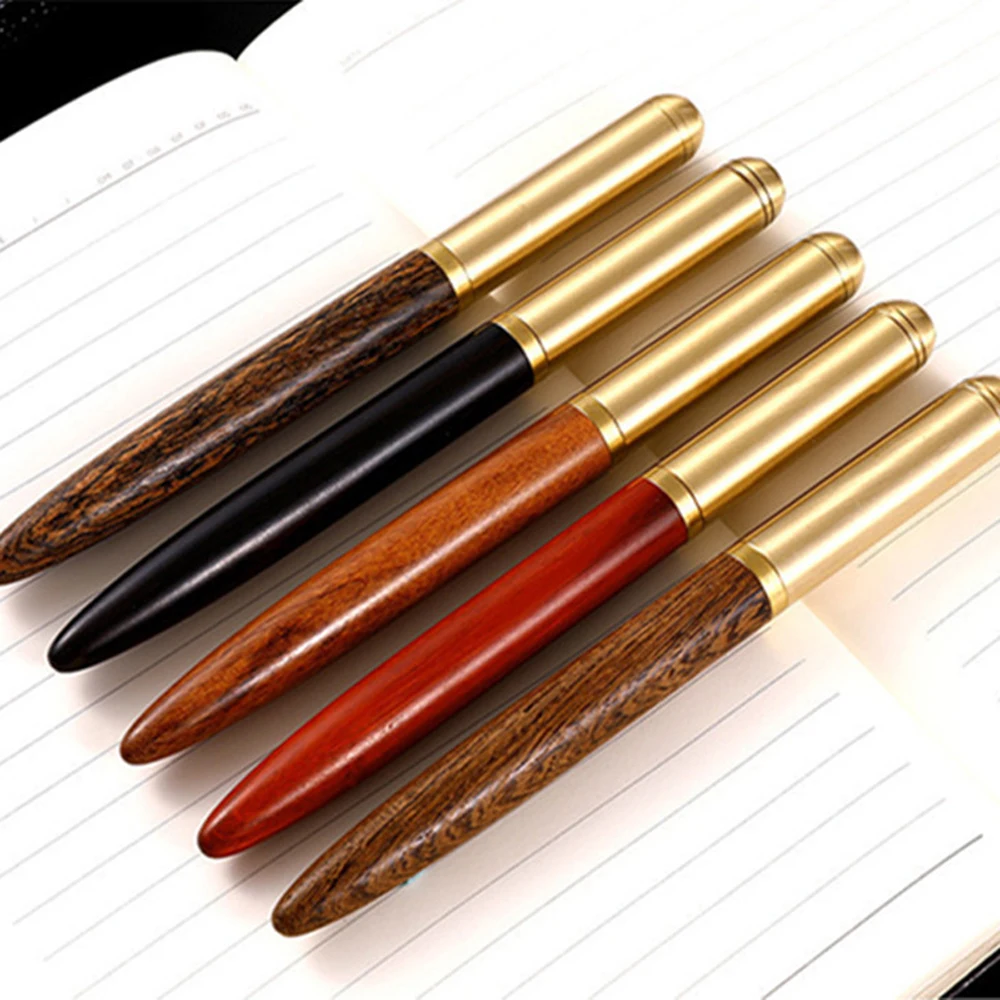 Luxusmarke Holz Füll federhalter 0,5mm feine Feder Kalligraphie Stifte schreiben Metall Holz Geschenk Stift Schreibwaren Büro Schul bedarf – Detail 8
