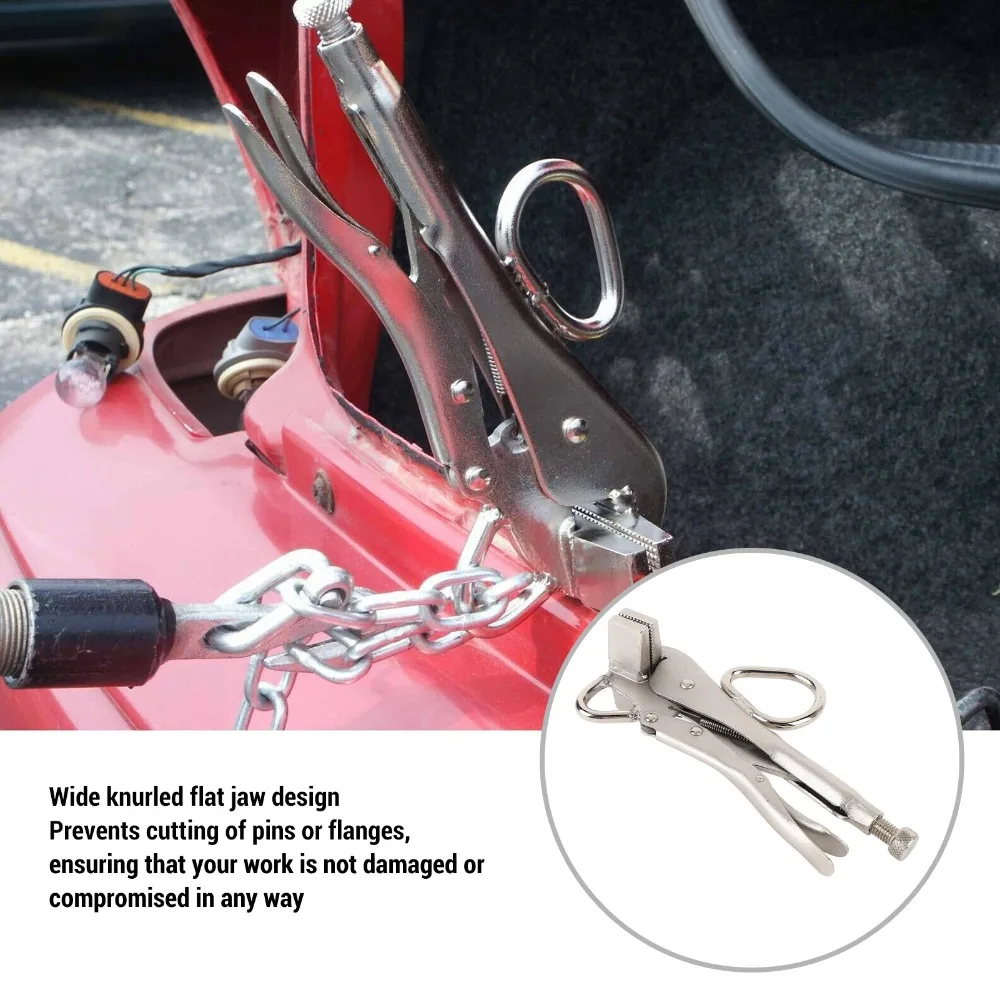 Steel Locking Sheet Metal Clamp Extra Wide Jaw Flat Jaw Welding Plate Clamp Heavy Duty Locking Grip Duck Bill Pliers