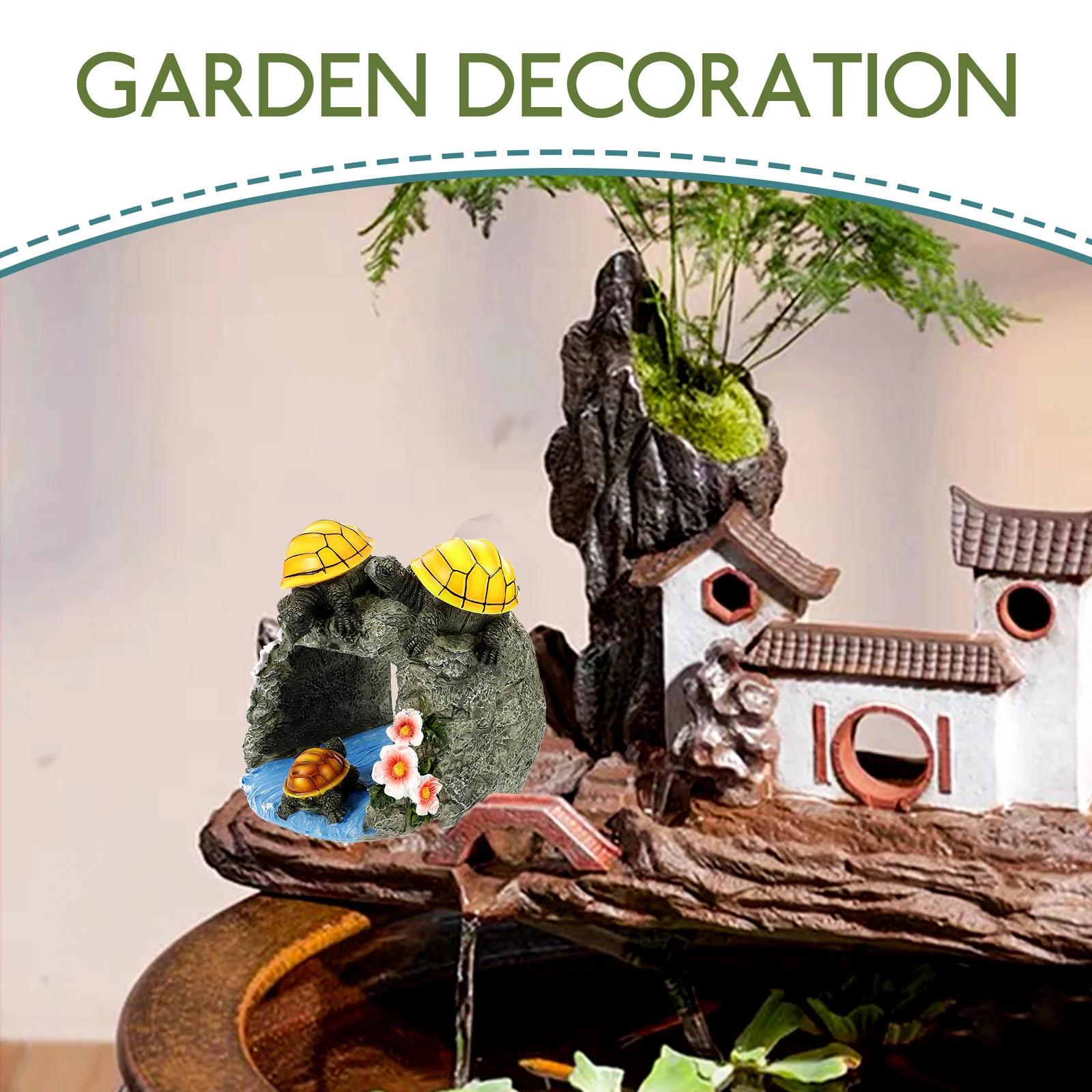 

Turtle Downspout Extension Cover Resin Material Garden Decor Waterfall Diverter Long Lasting Weather Resistant Attractive Design