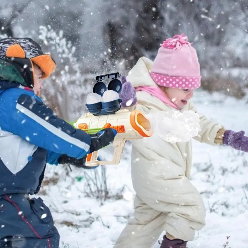 Snowball Launcher Snow Toys Safety Wear Resistant Plastic Outdoor Snowball Thrower Antislip with Handle for Winter for Children