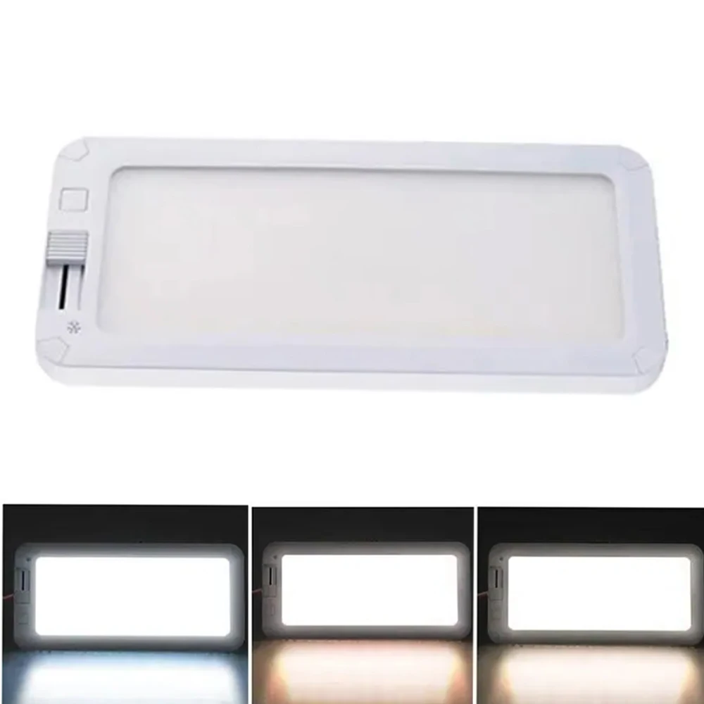 RV Interior Lights 96/156 LED 3 Colors Dimmable Interior Lighting 12V-30V Ceiling Dome Light For Campers RV Truck Motorhome