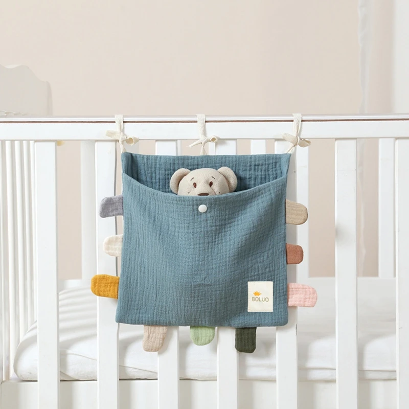 Baby Bed Side Organiser Cotton Bed Storage Bagessentials Storage Bag Baby Hanging Bag For Baby Nappy Toy Clothes