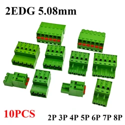 10 pz 5.08mm morsettiera senza saldatura senza viti 2EDG 5.08 Spring-press Plug-in maschio femmina connettore 2P 3P 4P 5P 6P 7P 8P