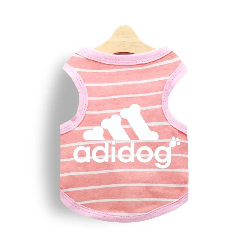 Letter Pet Dogs Clothes Summer Cotton Dogs Vest Stripe Breathable Puppy For Small Medium Dogs Clothing Chihuahua French Bulldog