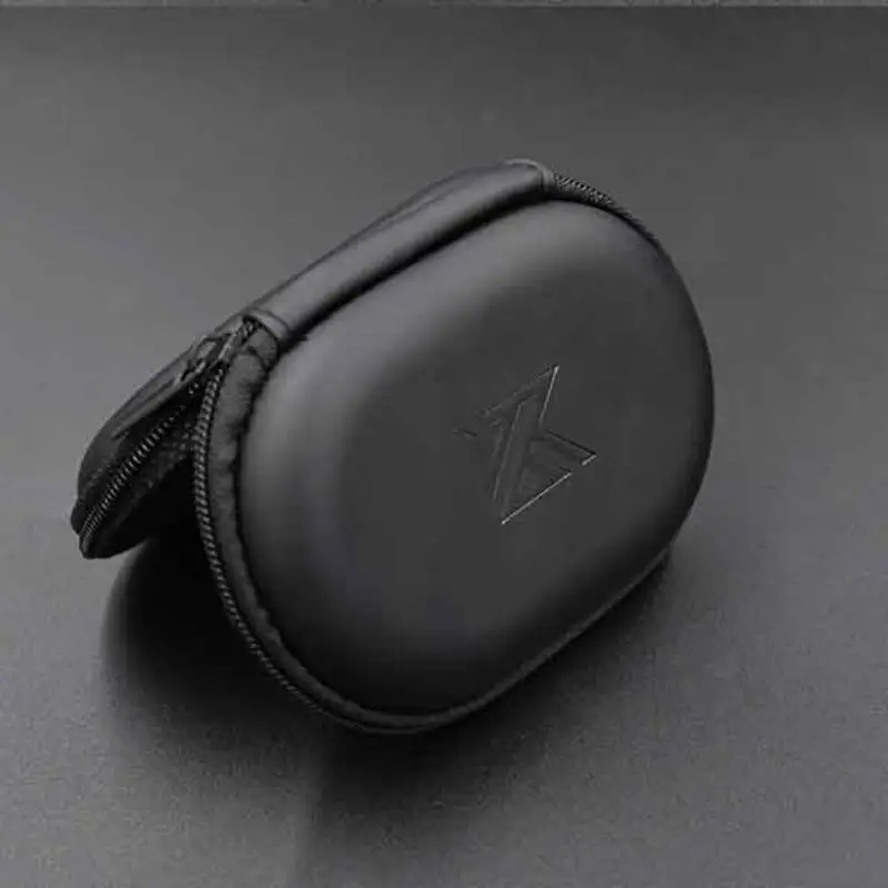 1Pc/2Pcs Earphones Oval Storage Bag Wired Headphones PU Zipper Storage Box Portable Hold Case Container For BA10 AS10 ES4