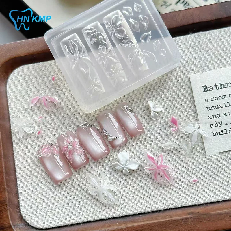 Silicone Template Mould Nail Art Shell Flowers Halobios Conch Starfish Carving Nail DIY Handmade Tool Small Beads Polymer Mold