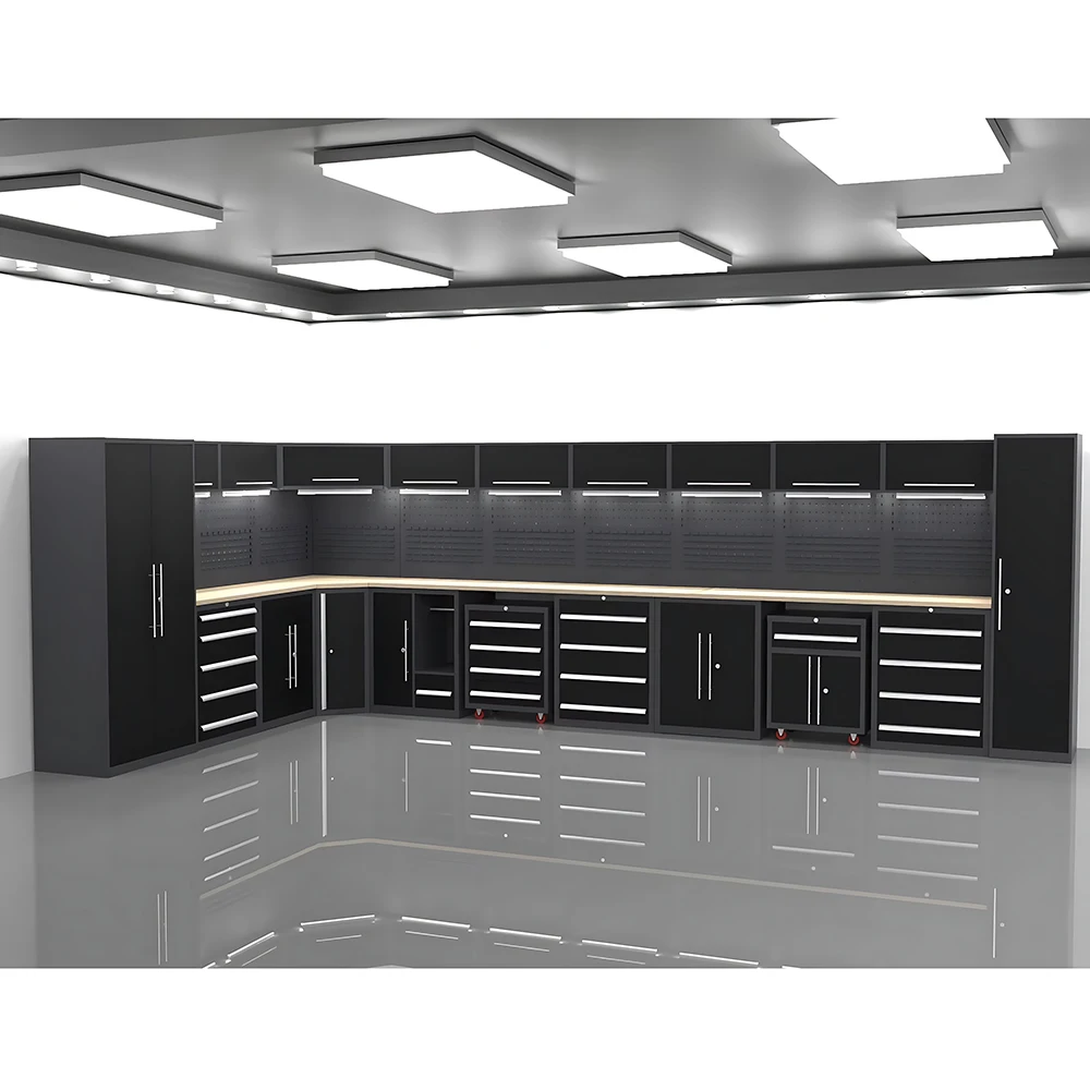 Modern Modular Tool Cabinet Steel Storage Bench Heavy Garage Toolbox Customizable OEM Workshop Cabinet of Drawers System