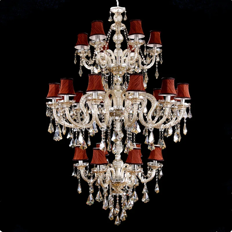 K9 Crystal Lustres de Cristal Chandelier Lamp forLiving Room Kitchen Candelabro Modern Hotel Hall Crystal Chandeliers Light