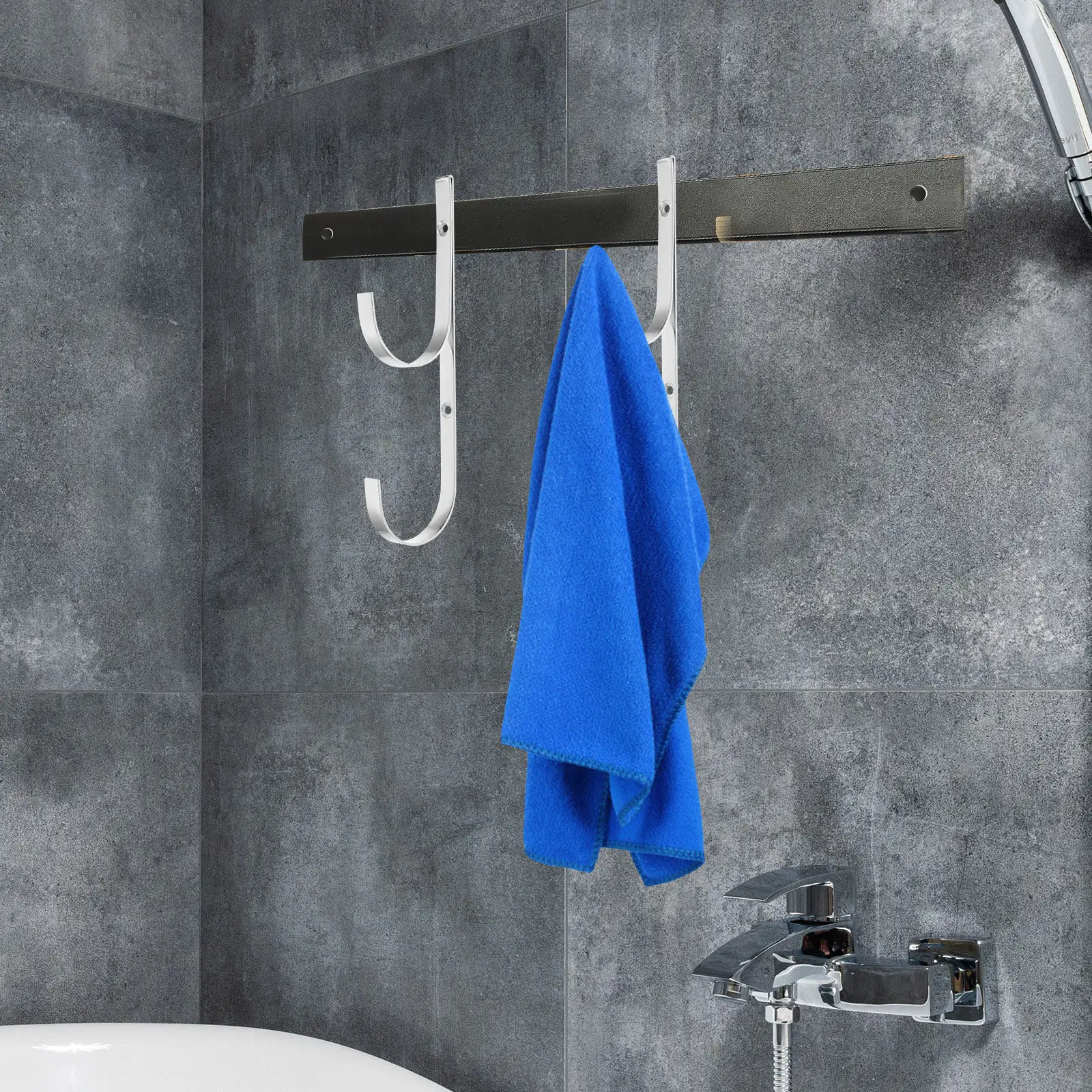 

4Pcs Pool Wall Hooks Heavy Duty Metal Pole Hanger for Outdoor Garden Bathroom Use Multi Function Tool Hanger Wear Resistant