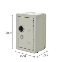 Mini Metal Safe Car Safe Key Insurance Cabinet Desktop Decoration Piggy Bank Small Household Insurance Box Vertical 5