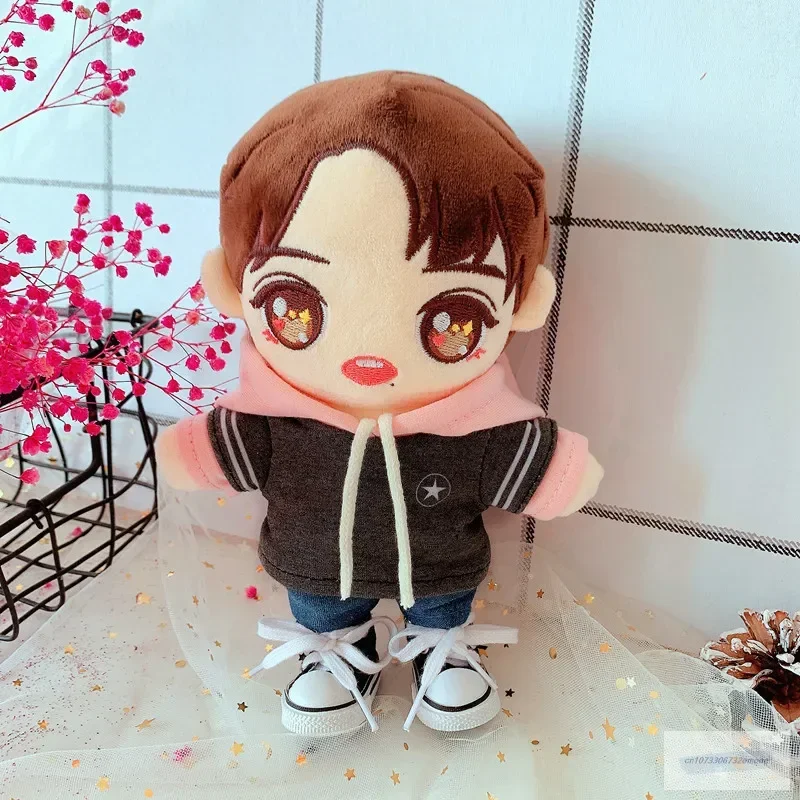 NEW 20cm doll clothes Sweater Denim shorts shoes dolls accessories for our generation Korea Kpop EXO idol Dolls gift DIY Toys