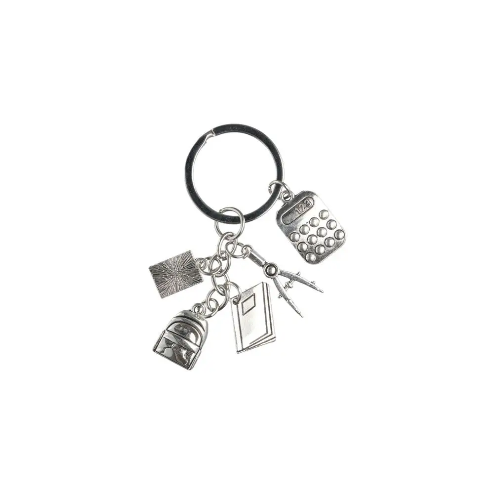 DIY Jewelry Math Formulas Keychain Calculator Compasses Geometry Keychain Book Backpack Student Keychain Greek Symbols Keychain