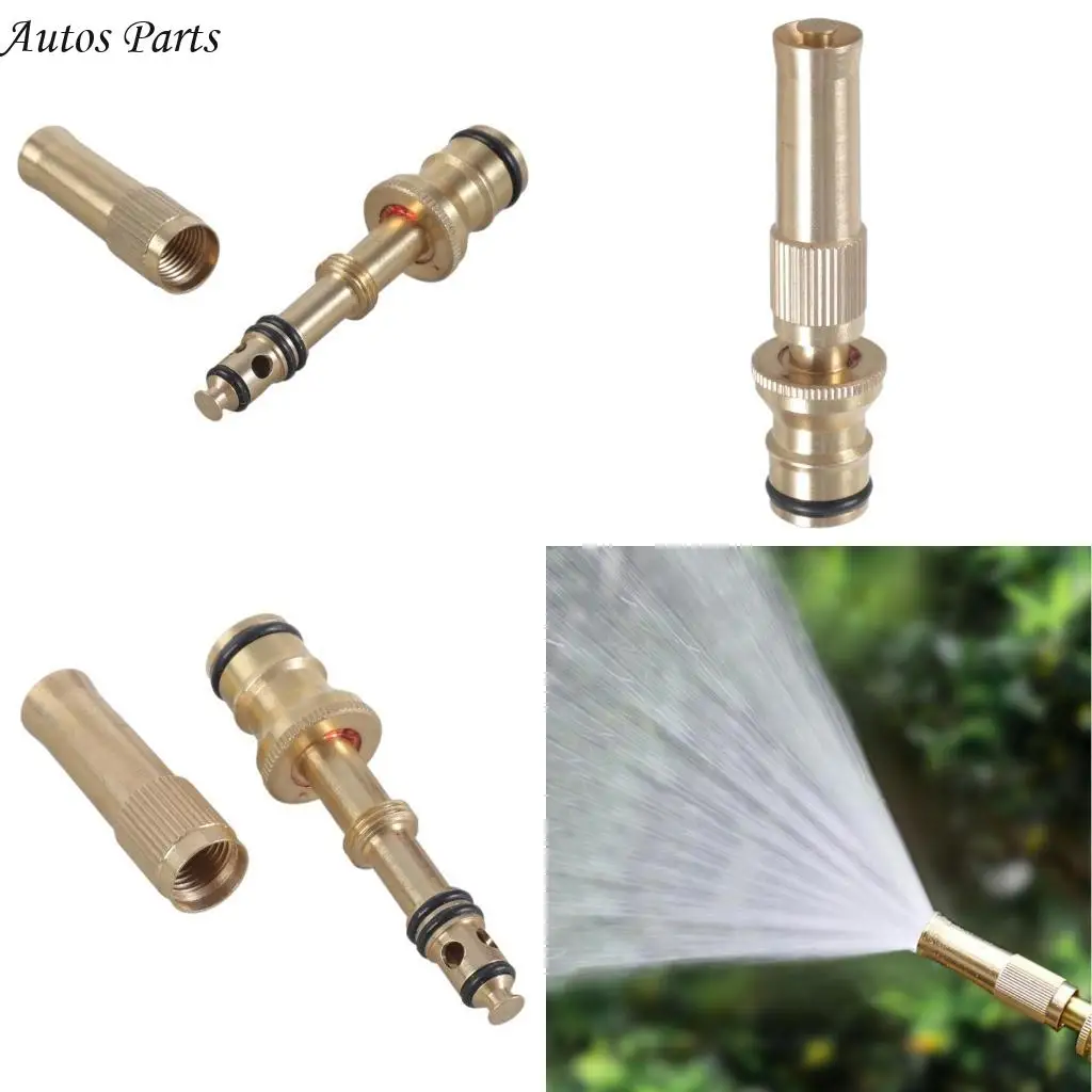 57BA Hose Nozzle Replacement Adjustable Brass Nozzle for Car Washing Gardening High Pressure Nozzles Heavy Duty