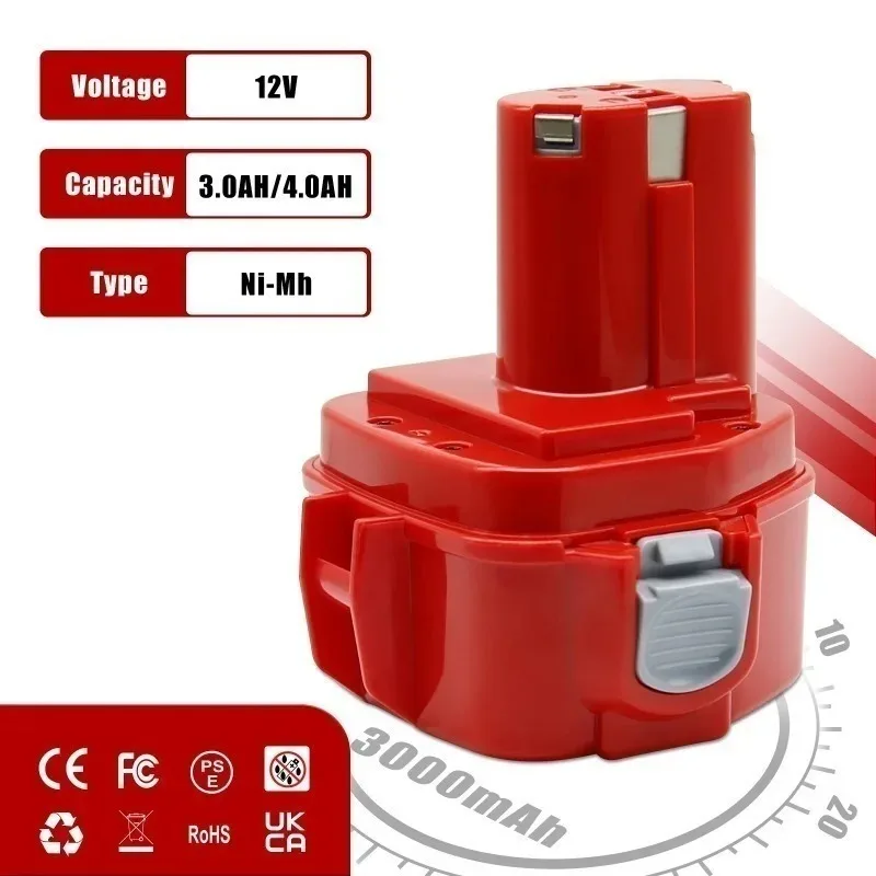 Long Runtime 5000mAh 12V Ni-MH Battery Compatible Makita PA12 1223 1235 6227D 6270D 6271D Power Tool Drill
