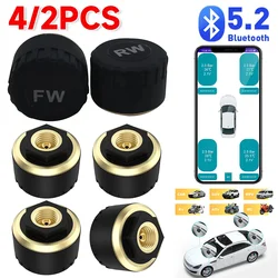 Car TPMS Tire Pressure Monitoring System Bluetooth 5.0 Mobile Phone Display Motorcycle Car Tyre Pressure Sensor for lOS Android