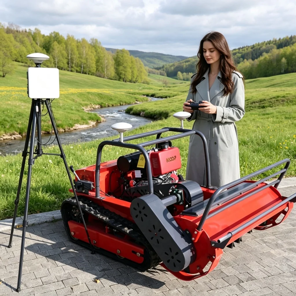 Customized Red 1000SGPS Flail Grass Shredder Multiscene Grass Chopper for Field, Pasture and Hillside Weeding