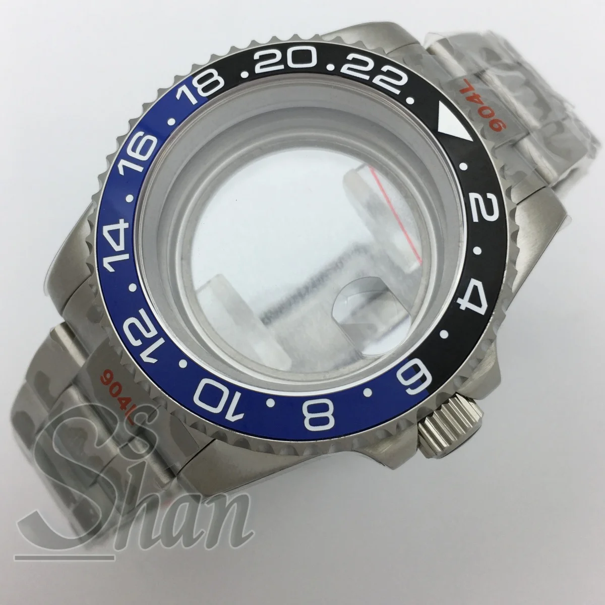 

40mm stainless steel case luminous black blue ceramic bezel sapphire glass paired with NH34 NH35 NH36 ETA2824 PT5000 movement