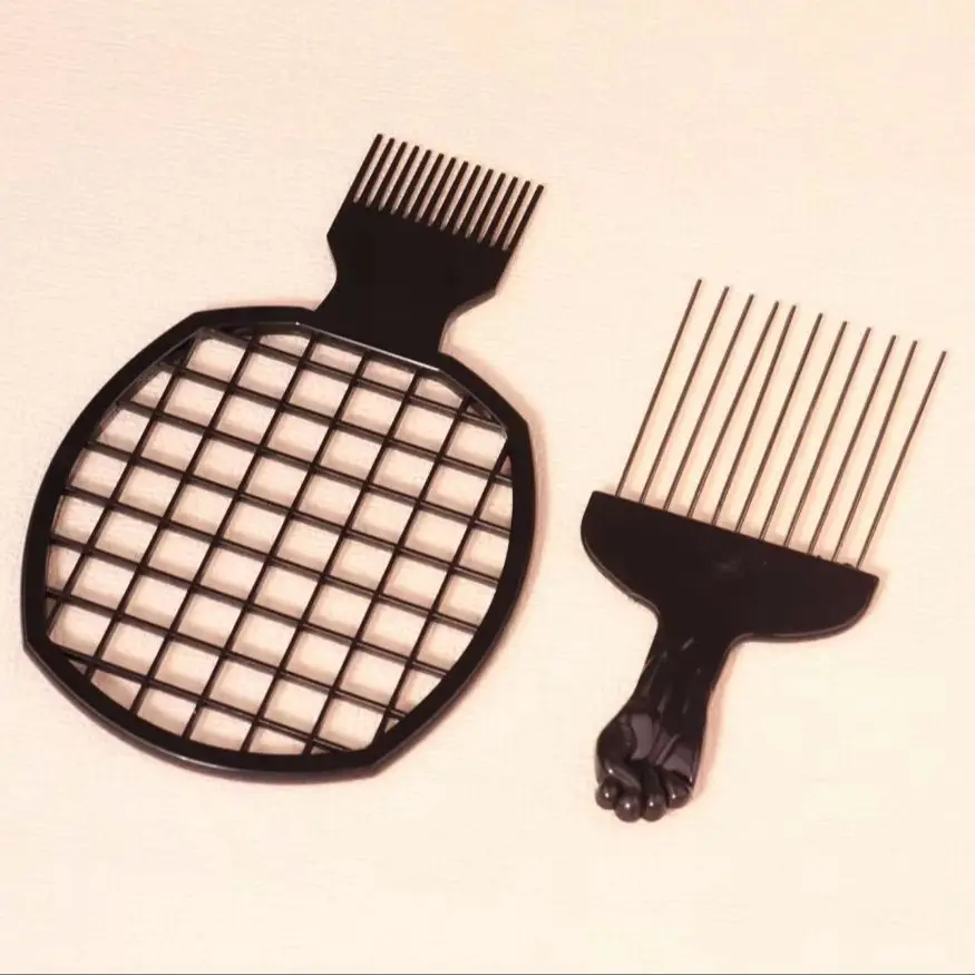 African Curling Comb Set with Steel Needle Comb and African Curling Comb, Salon Styling Tool Special for Real Hair Wigs image 5