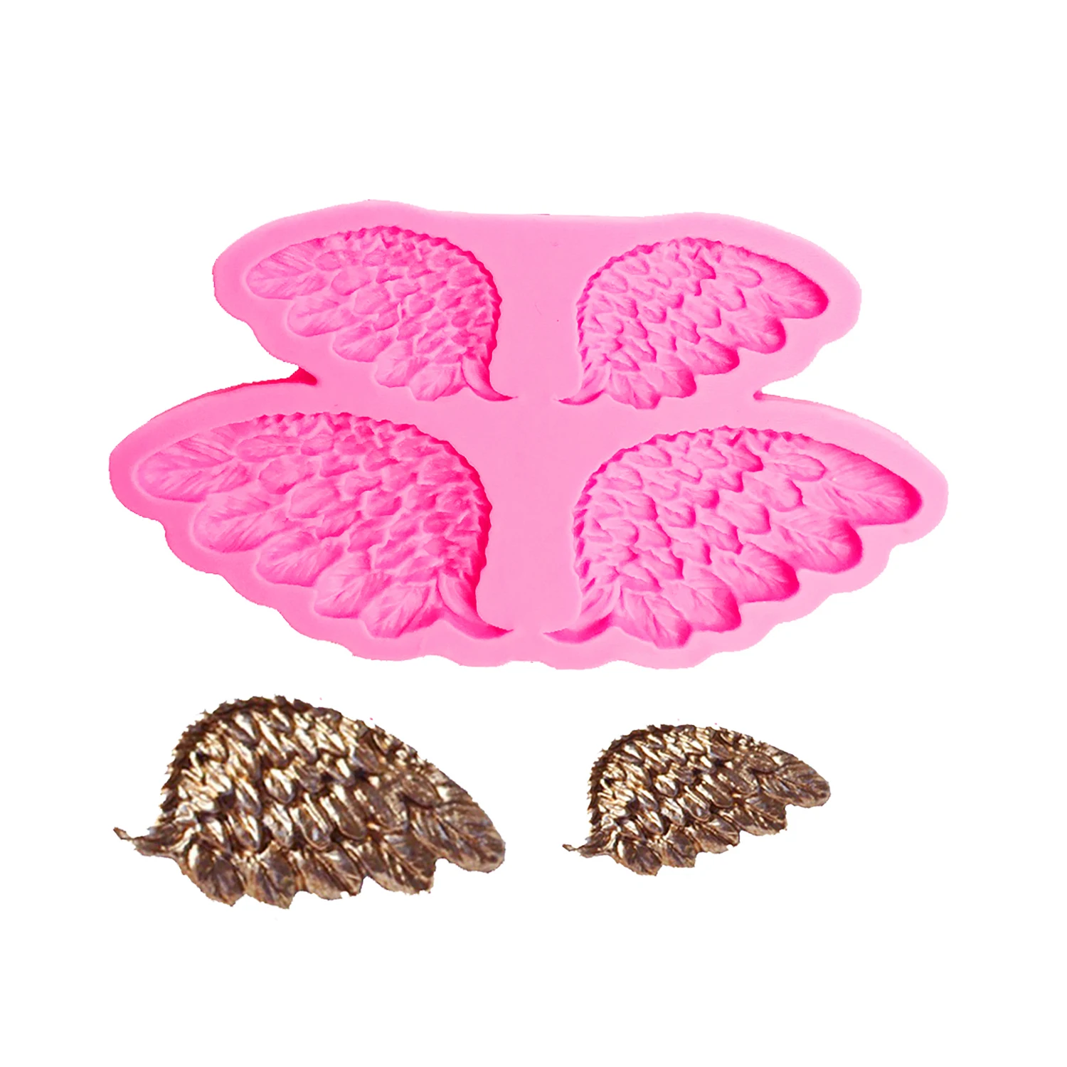Food Grade Angel Wing Silicone Mold for Cake Decorating Baking Tool Epoxy Resin Pendant Gypsum Aroma Home Decor