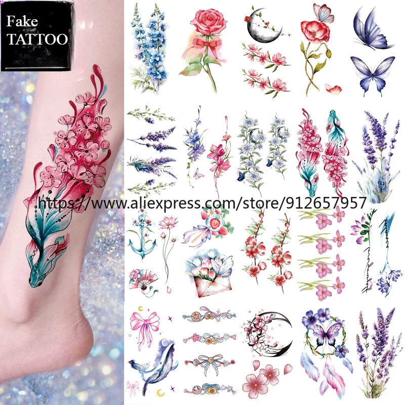 Wholesale Colorful New Small Stickers Tattoo Stickers Waterproof Tattoo Stickers Temporary Fake Tatoo Art anime tatto