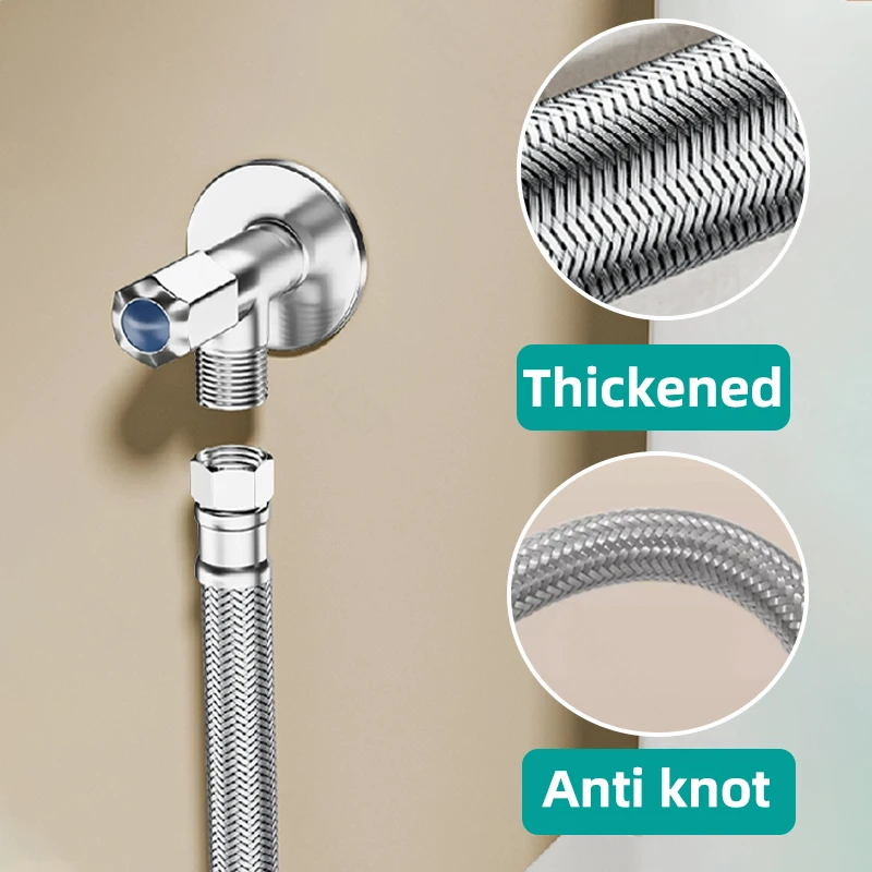 Shower Hose Stainless Steel Plumbing Explosion Proof Flexible Braided Hose Faucet Water Pipe For Kitchen Bathroom Plumbing