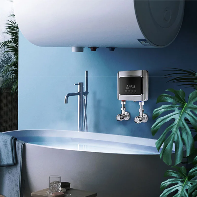 Calentador de agua eléctrico instantáneo, pequeño Mini baño doméstico, temperatura constante, calentamiento rápido, calentador de baño de alquiler