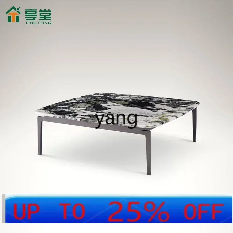 LMM cold jadeite marble coffee table living room large luxury stone tea table