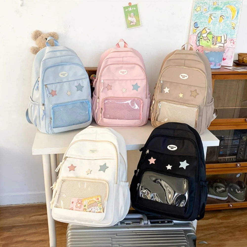 

Ita Bag For Girls Lightweight Comic Badge Backpack Fashion Students School Bags Spacious Large Capacity Women Backpacks