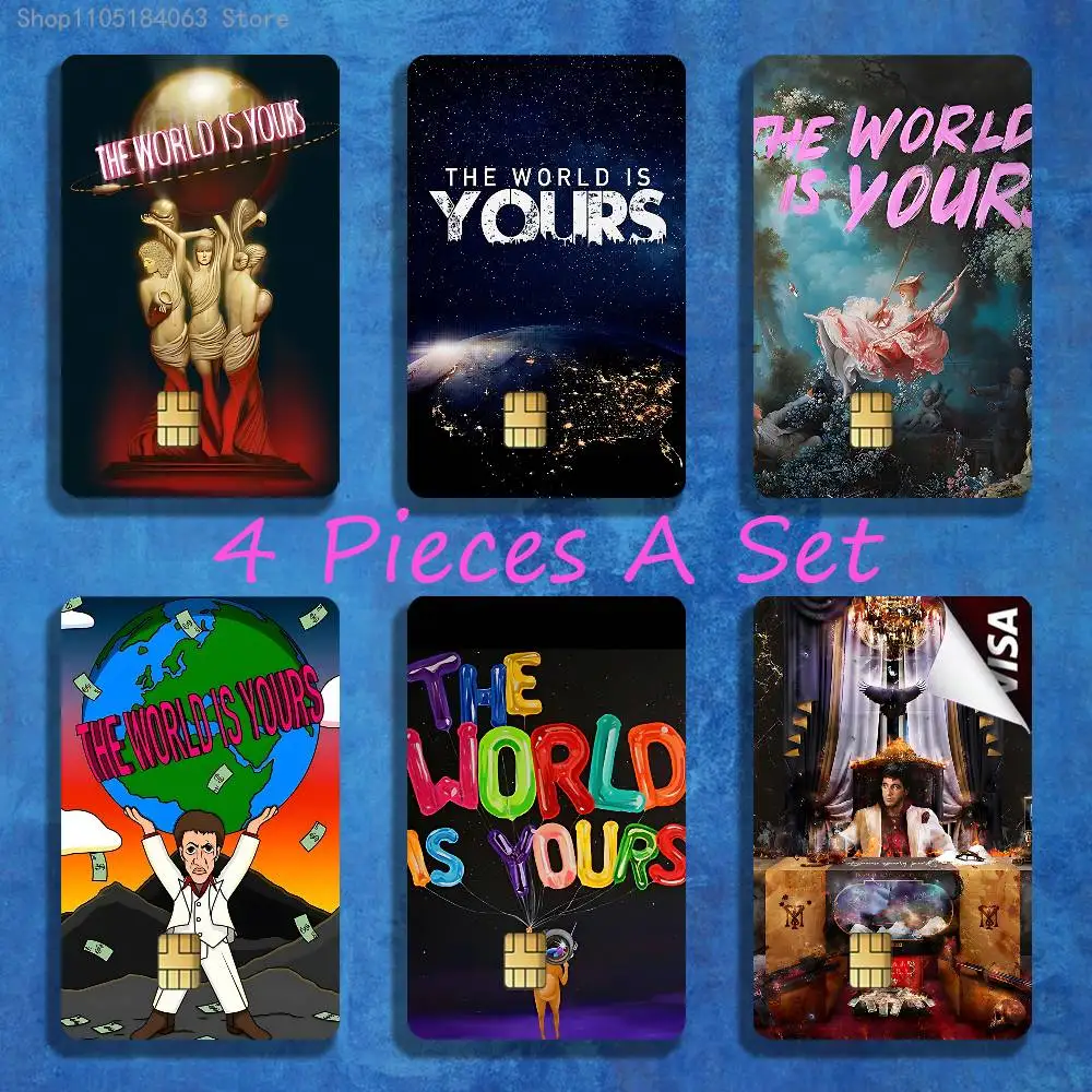 

The World Is Yours Skin HD Stickers Game Card Decal Scratch-resistant For Credit Debit Card Small Large Chip