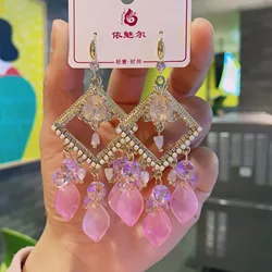 Bohemia Vintage earrings for women crystals tatement Women's drop jewellery Retro ethnic style crystals tatement Jewelry new in